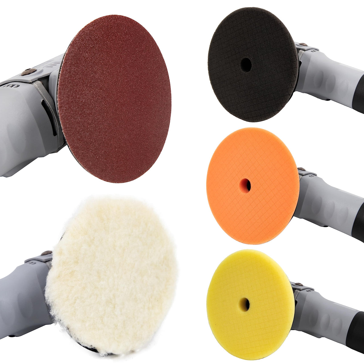 Steel Force PRP675021 6-inch Dual Action/DA Polisher, Buffer Waxer with Lock Switch and 6 Variable Speeds for Car Detailing, Tile Cleaning and Wood Polishing