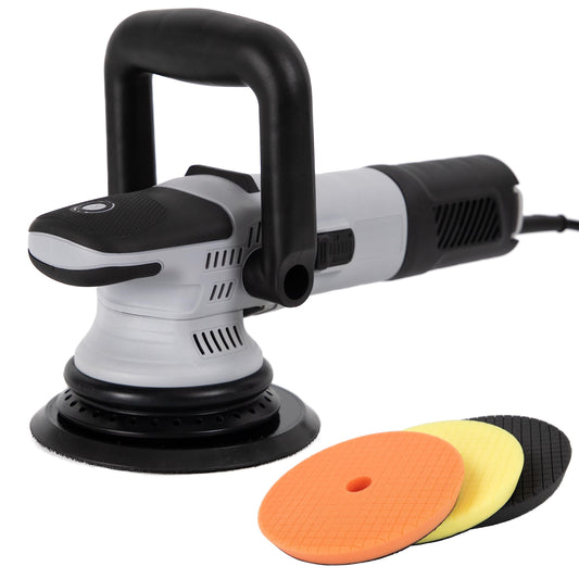 Steel Force PRP67509 6-inch Dual Action/DA Polisher, Buffer Waxer with Lock Switch and 6 Variable Speeds for Car Detailing, Tile Cleaning and Wood Polishing