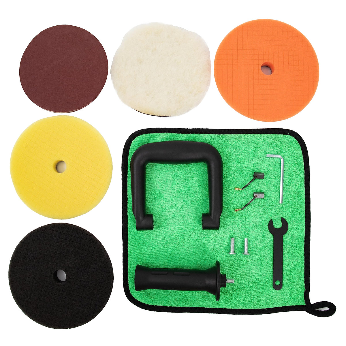 Steel Force PRP67509 6-inch Dual Action/DA Polisher, Buffer Waxer with Lock Switch and 6 Variable Speeds for Car Detailing, Tile Cleaning and Wood Polishing
